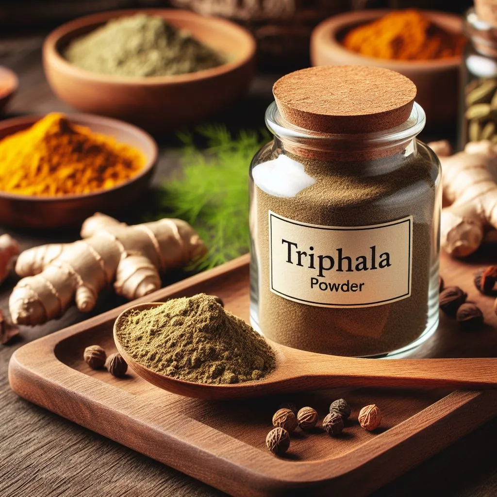 Triphala-Kraut, Ayurvedisches Verdauungstonikum, Kräuter-Darmreiniger, Traditionelles Triphala-Mittel, Triphala-Wohlbefinden, Kraut für die Verdauungsgesundheit, Ayurveda-Triphala, Natürliche Darmfürsorge